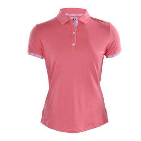 FOOTJOY Watercolor Trim Stretch Pique Women's Polo (Coral)
