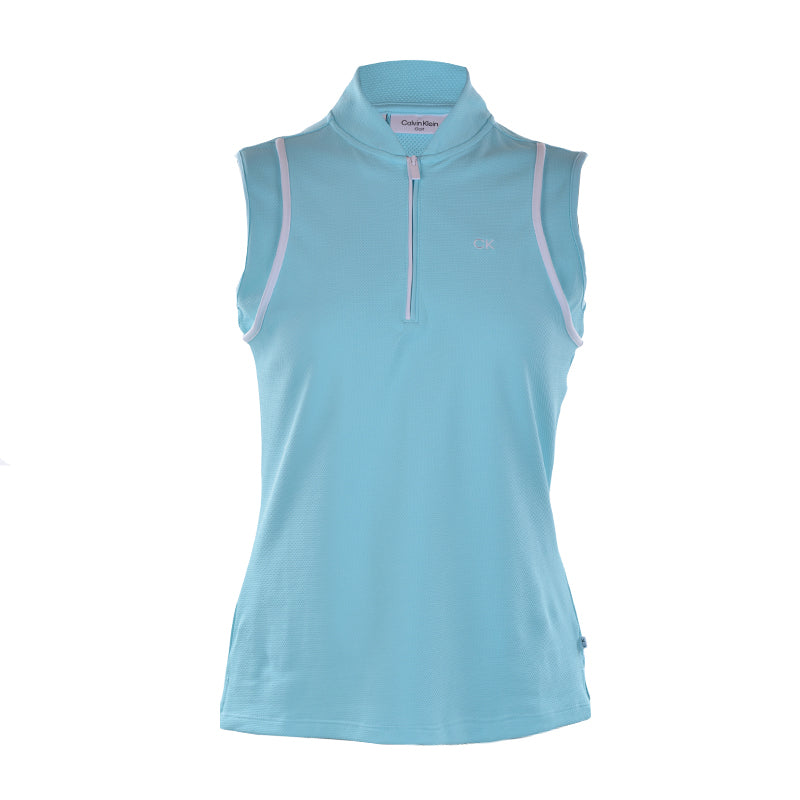 CALVIN KLEIN Cedar Women's Sleeveless Polo (Light Opal)