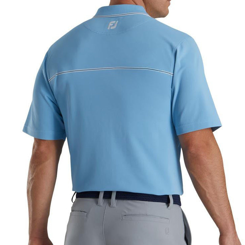 FOOTJOY Small Details Stretch Pique Men's Polo (Blue)