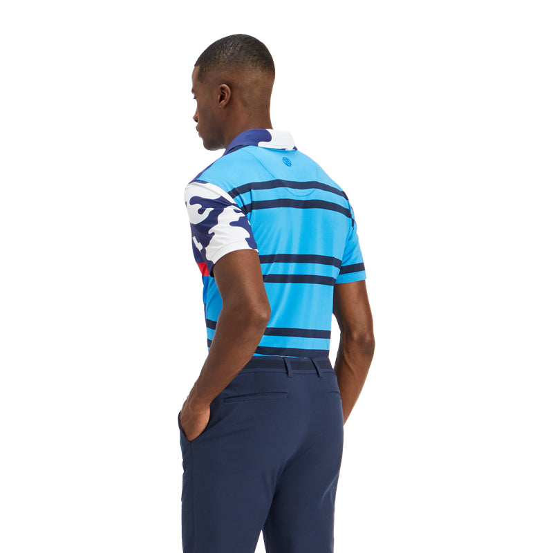 GFORE Jersey Stripe Men's Polo (Blueprint)