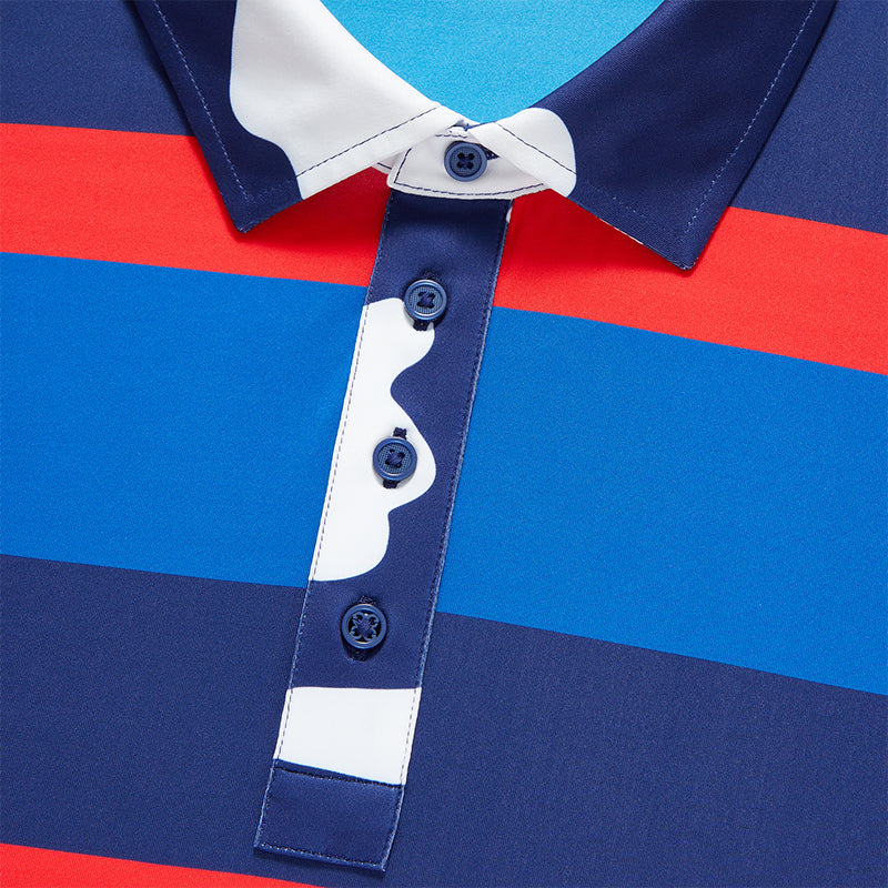 GFORE Jersey Stripe Men's Polo (Blueprint)