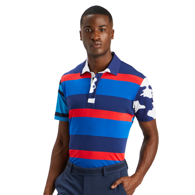 GFORE Jersey Stripe Men's Polo (Blueprint)