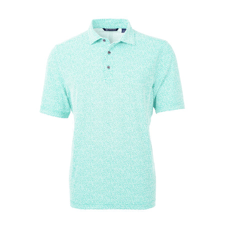 CUTTER & BUCK Virtue Ecopique Print Men's Polo (Fresh Mint)