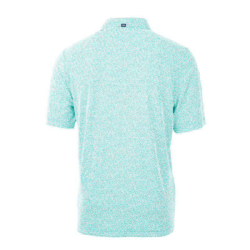 CUTTER & BUCK Virtue Ecopique Print Men's Polo (Fresh Mint)