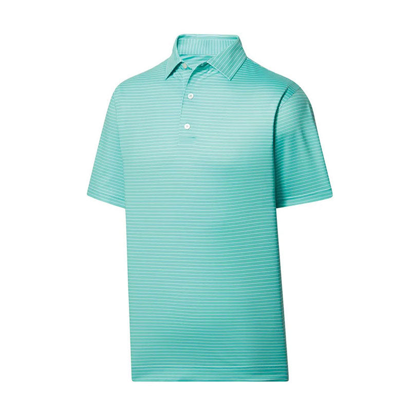 FOOTJOY Classic Pencil Stripe Lisle Men's Polo (Green)