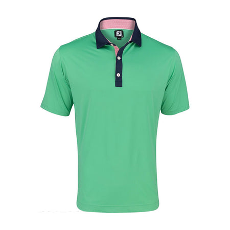 FOOTJOY Solid W/Spiral Print Men's Polo (Green)