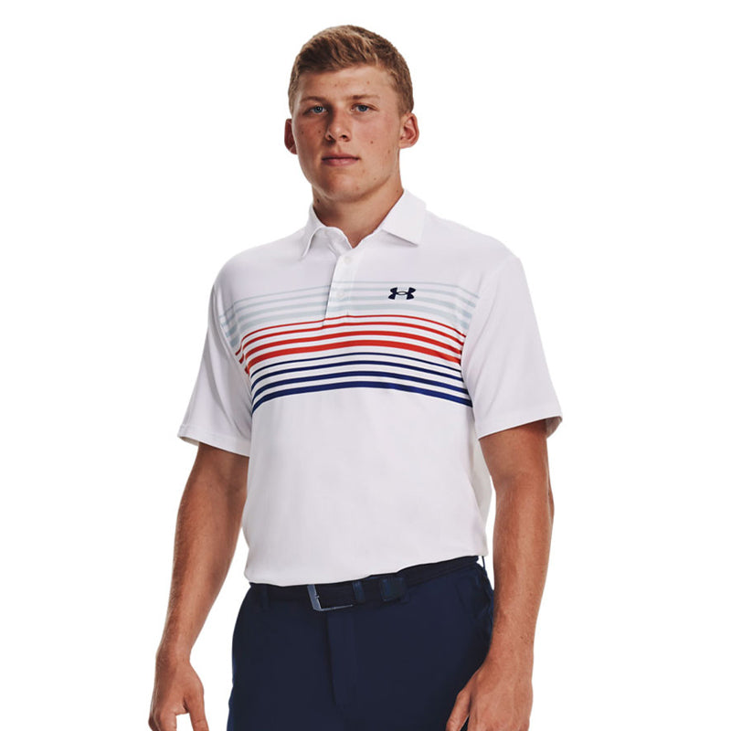 UNDER ARMOUR Playoff 2.0 Men's Polo (White/Oxford Blue)