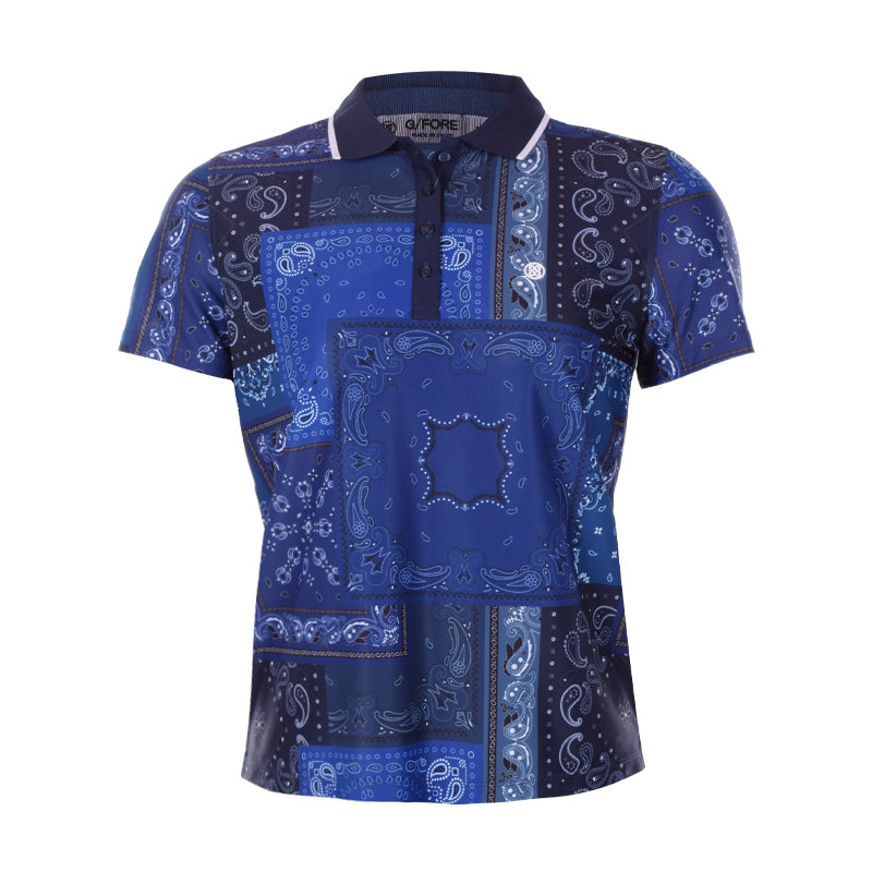 GFORE Bandana Print Pique Women's Polo (Twilight)