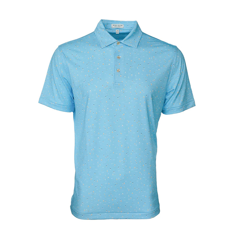 PETER MILLAR Sailing Away Performance Men's Polo (Seaport Blue)