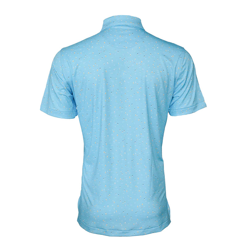 PETER MILLAR Sailing Away Performance Men's Polo (Seaport Blue)