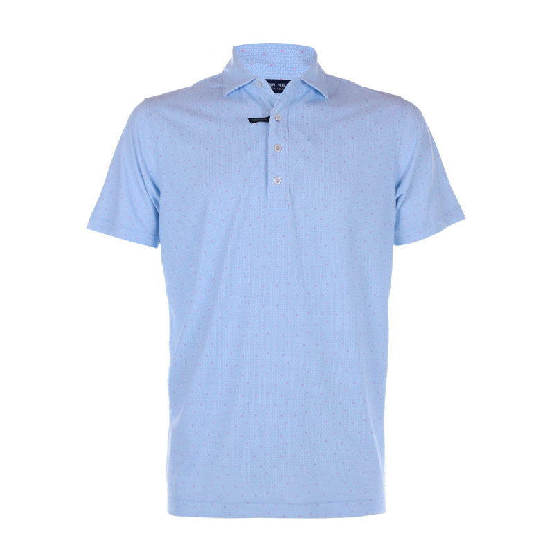 PETER MILLAR Speakeasy Jersey Men's Polo (Blue Frost)