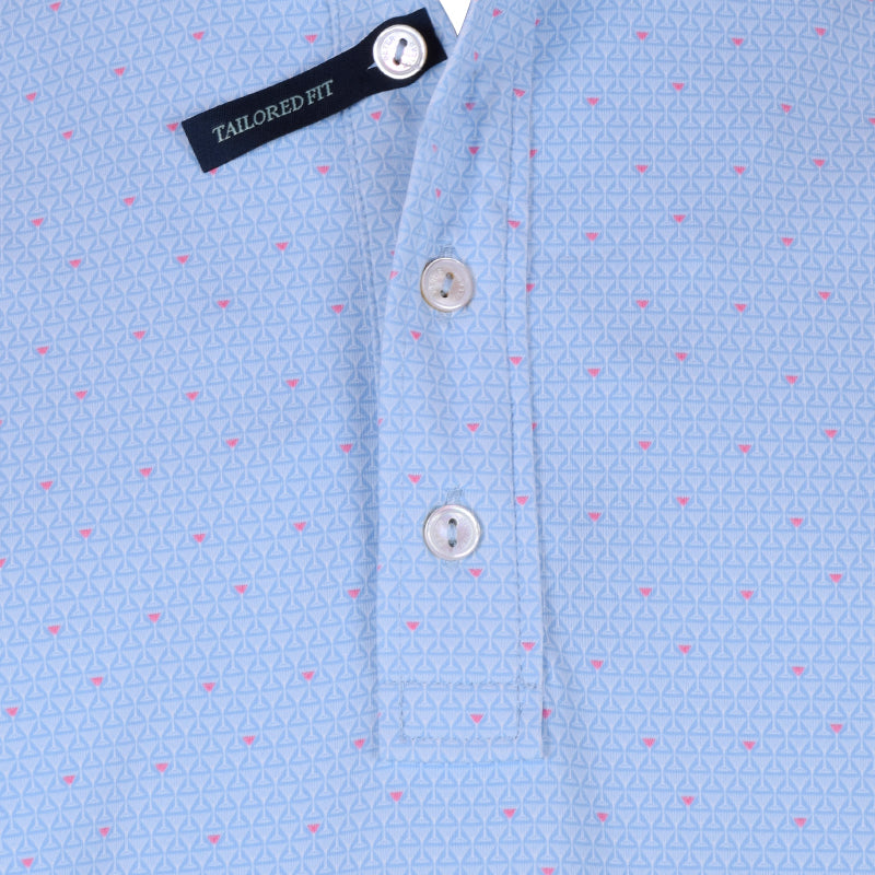 PETER MILLAR Speakeasy Jersey Men's Polo (Blue Frost)
