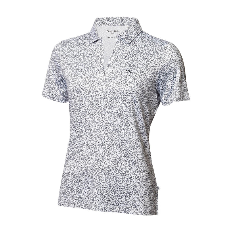 CALVIN KLEIN Crackle Women's Polo (White/Navy)