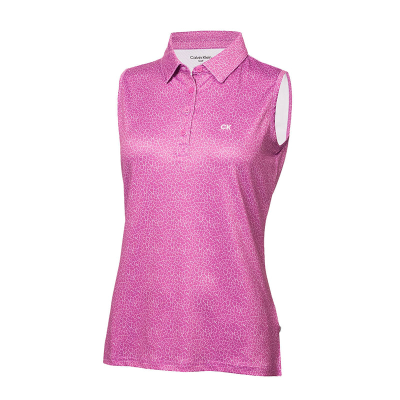 CALVIN KLEIN Crackle Women's Sleeveless Polo (Orchid)