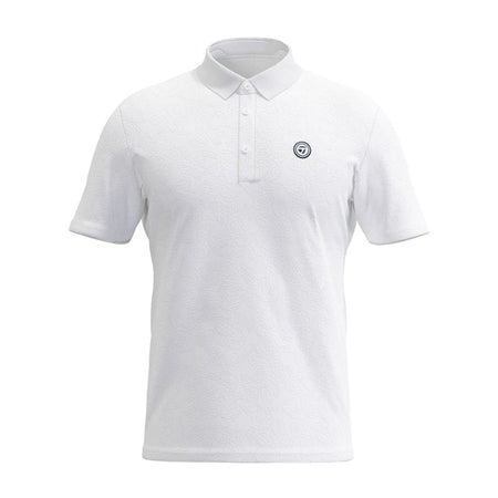 TAYLORMADE Flower Jacquard Men's Polo (White)