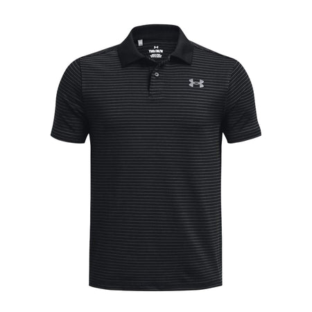 UNDER ARMOUR Performance Boy's Striped Polo (Black)
