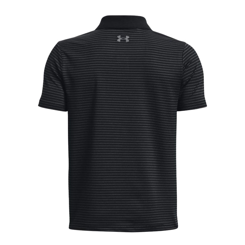 UNDER ARMOUR Performance Boy's Striped Polo (Black)