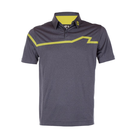 FOOTJOY Japan Chest Line Men's Short-Sleeve Shirt (Heather Grey)