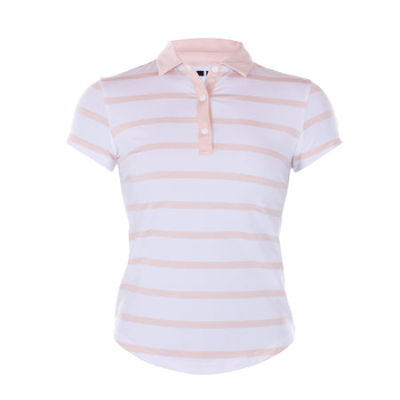 FOOTJOY Spacedye Stripe Women's Polo (White/Brown)