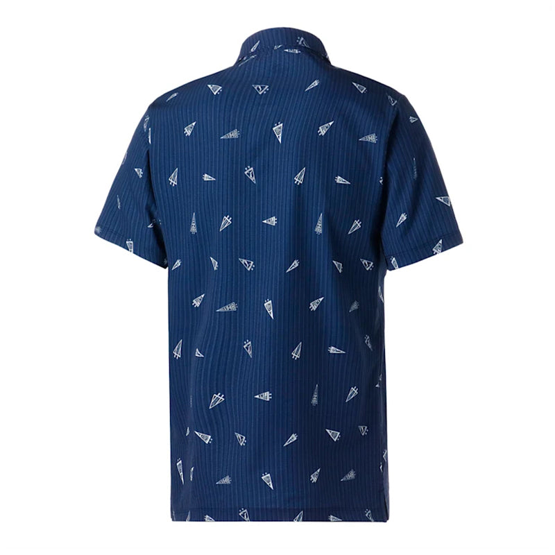 PUMA Flag Printed Seersucker Men's Polo (Navy Blazer)