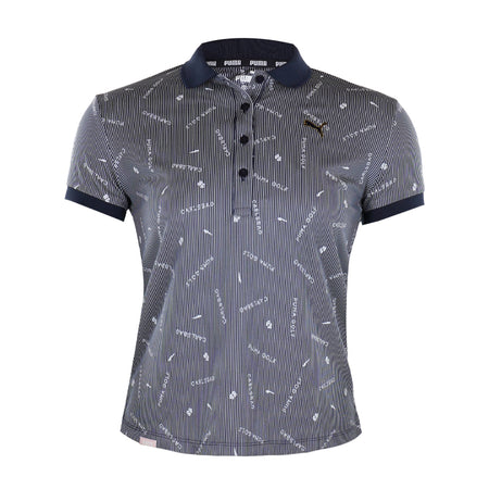 PUMA Striped Women's Polo (Navy Blazer)