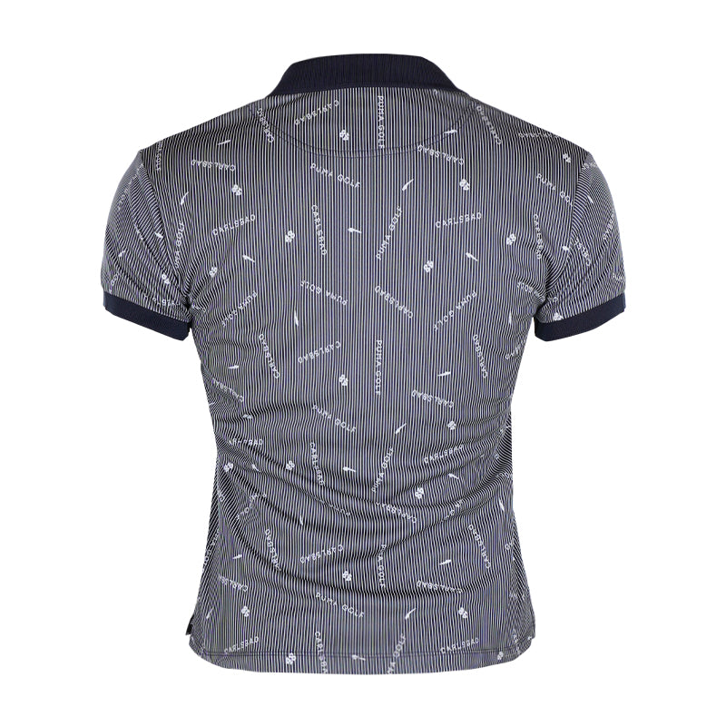 PUMA Striped Women's Polo (Navy Blazer)
