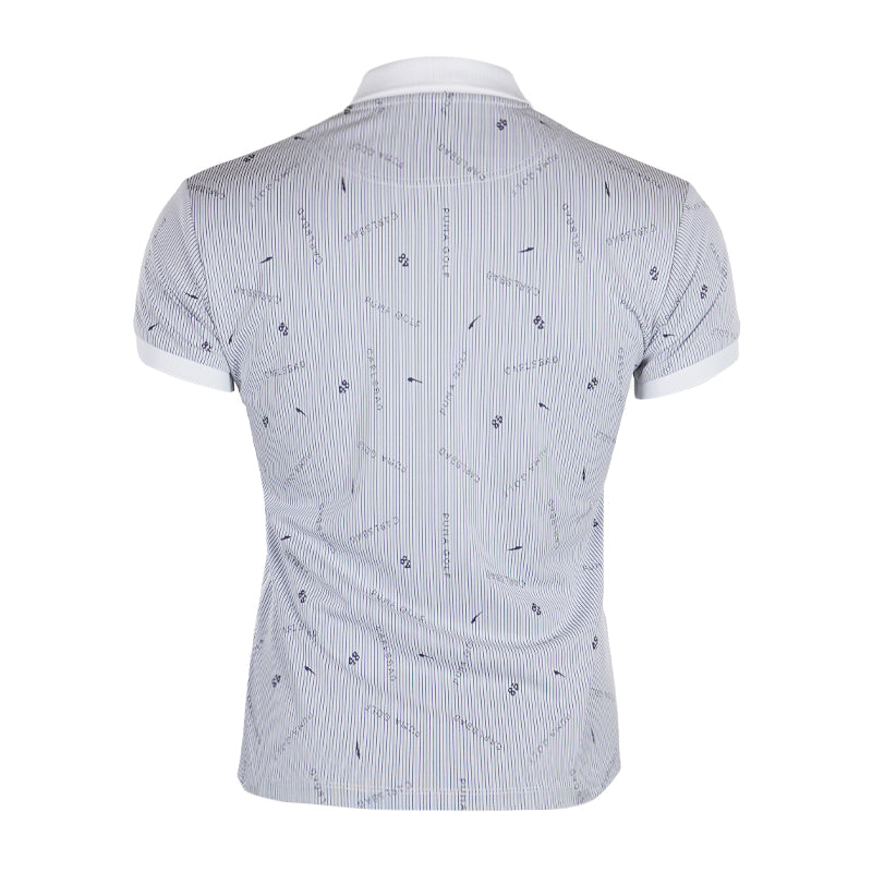 PUMA Women's Striped Polo (Bright White)
