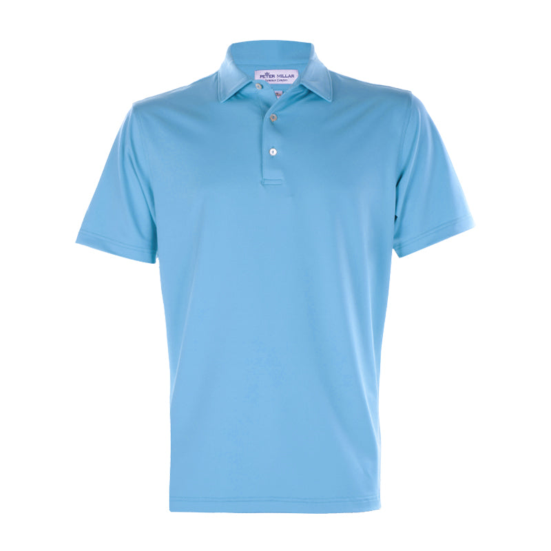 PETER MILLAR Solid Jersey Men's Polo (Cottage Blue)