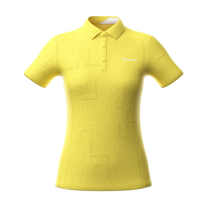 TAYLORMADE Letter Graphic Women's Polo (Yellow)