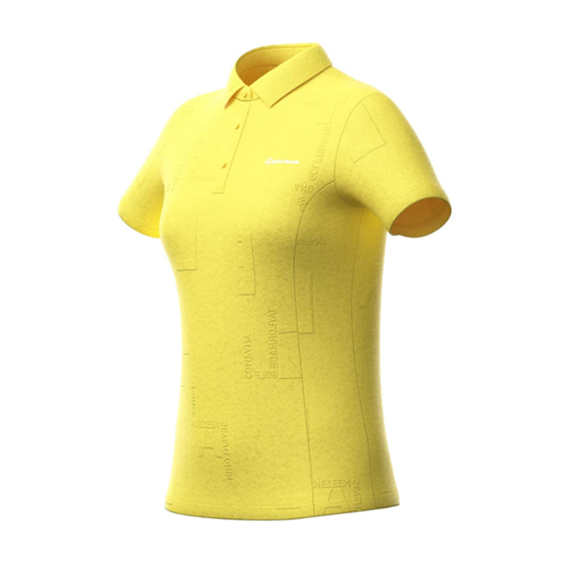TAYLORMADE Letter Graphic Women's Polo (Yellow)