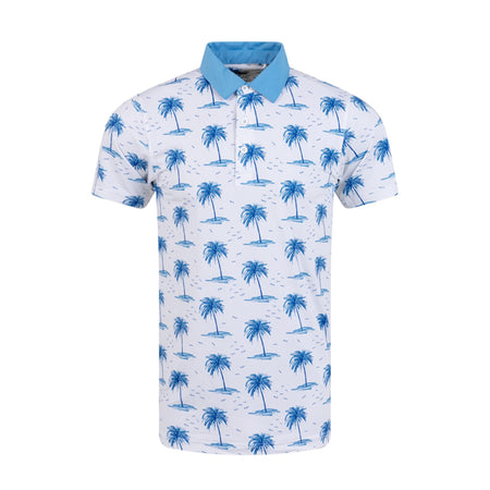 PUMA MATTR Mirage Men's Polo (White/Blue)