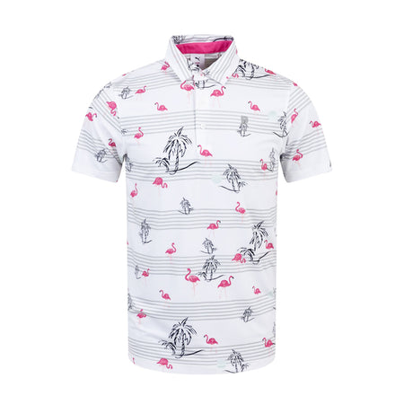 PUMA x PTC Printed Men's Polo (White/Pink)