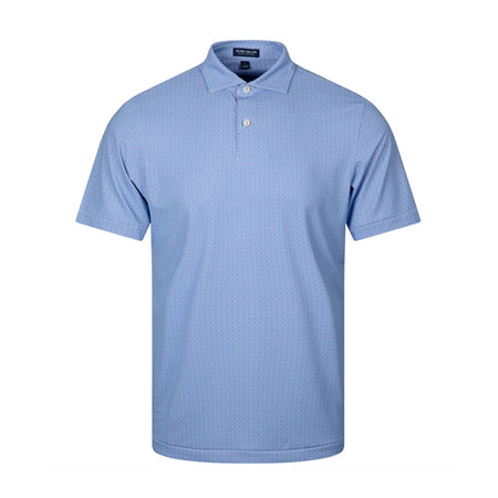 PETER MILLAR Lloyd Dot Geo Performance Men's Polo (Blue Frost)