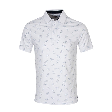 PUMA Cloudspun Echo Men's Polo (White/Navy)
