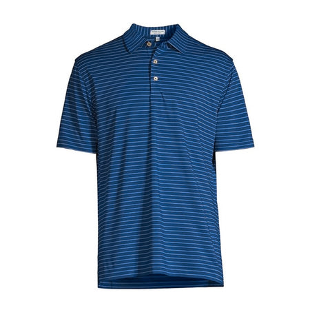 PETER MILLAR Cedar Stripe Men's Polo (Atlantic Blue)