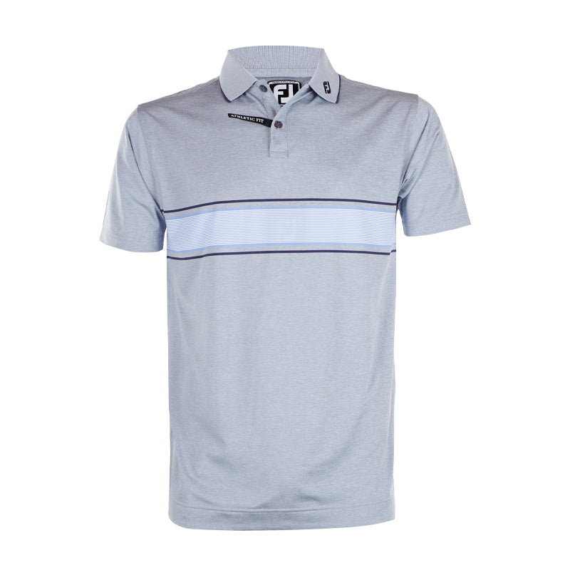 FOOTJOY FootJoy Striped Lisle Men's Polo (Heather Grey)