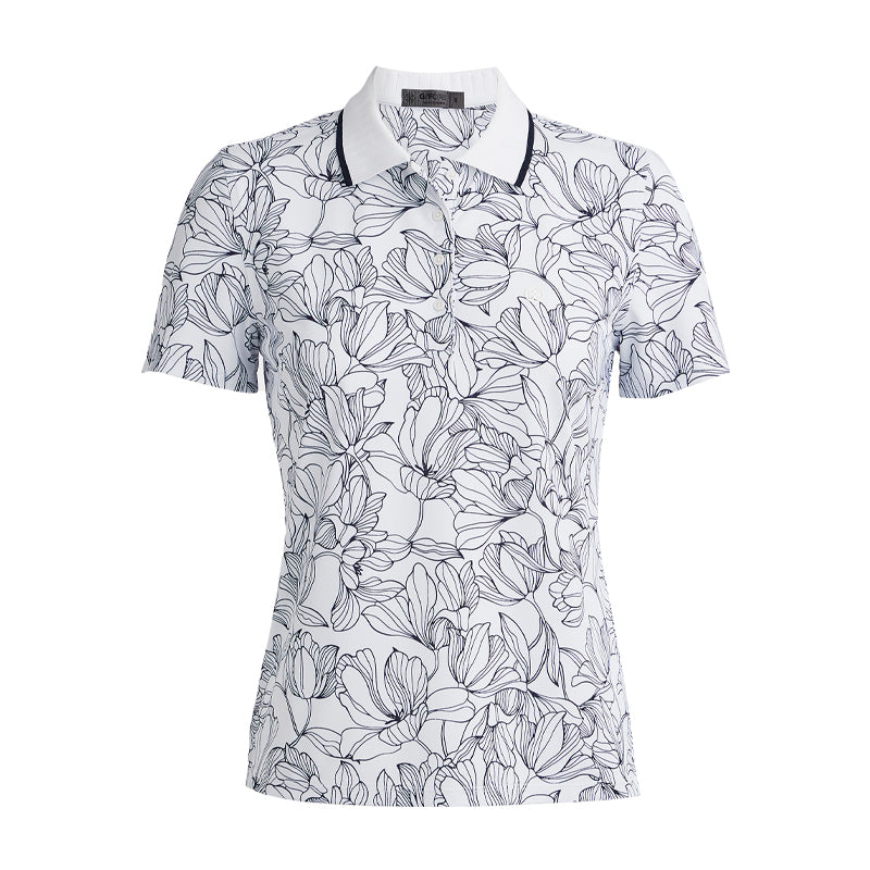 GFORE Iris Ribbed Women's Polo (Snow)