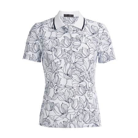 GFORE Iris Ribbed Women's Polo (Snow)