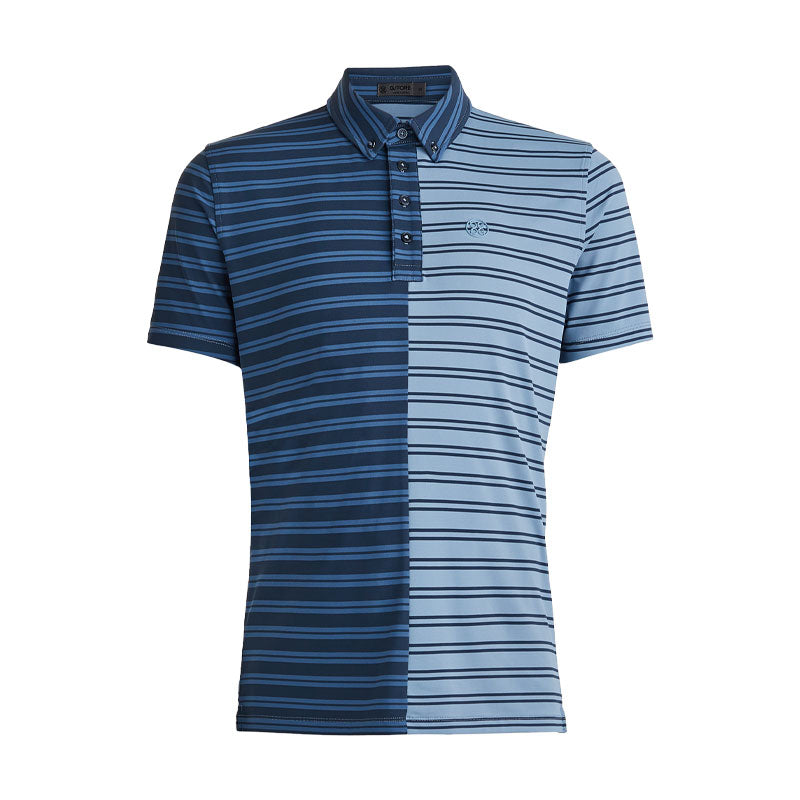 GFORE Stripe Contrast Jersey Men's Polo (Fjord)