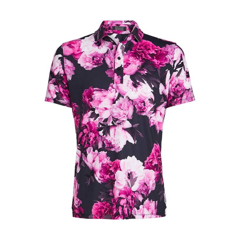 GFORE Photo Floral Jersey Men's Polo (Onyx)