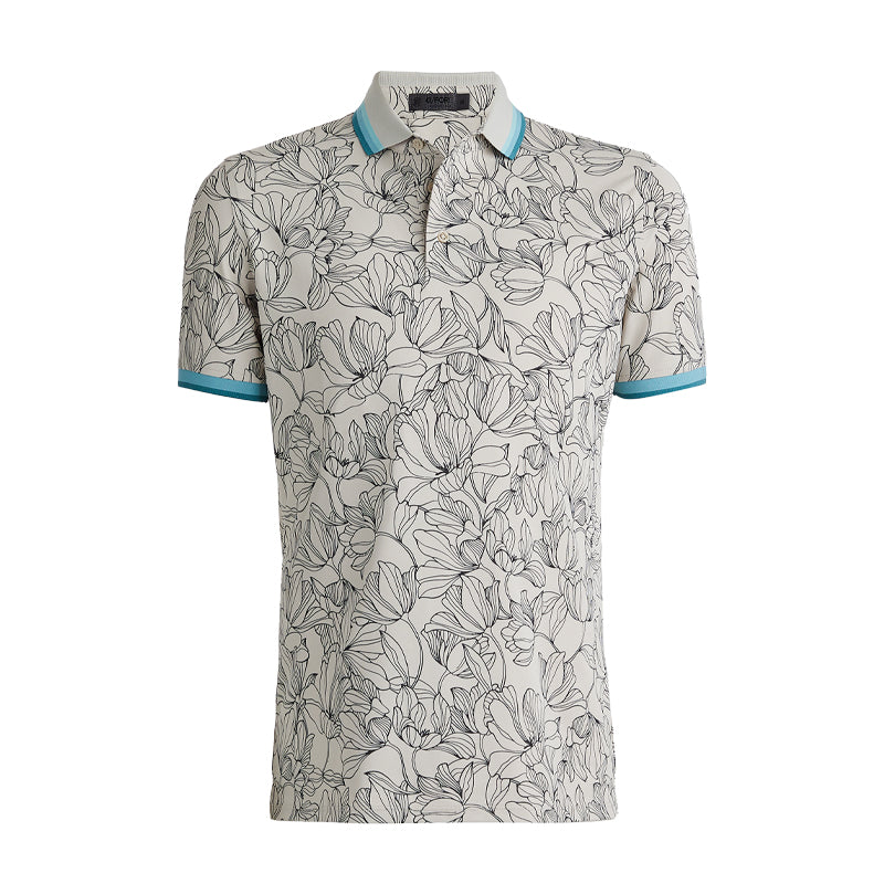 GFORE Outline Pique Men's Polo (Stone)