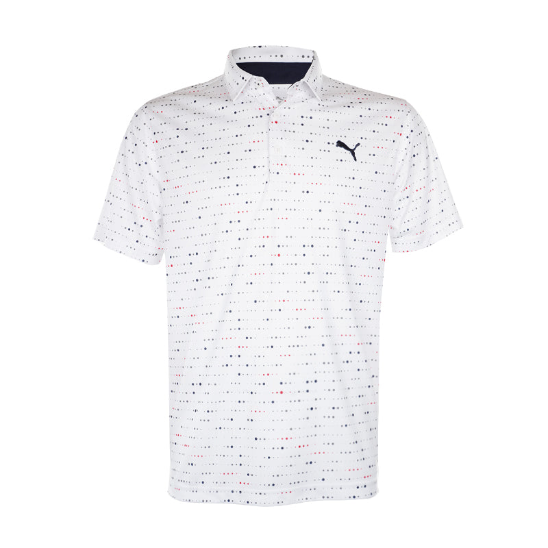 PUMA Keys Men's Polo (White Glow/Deep Navy)
