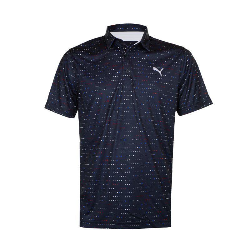 PUMA Keys Men's Polo (Deep Navy/Strong Red)