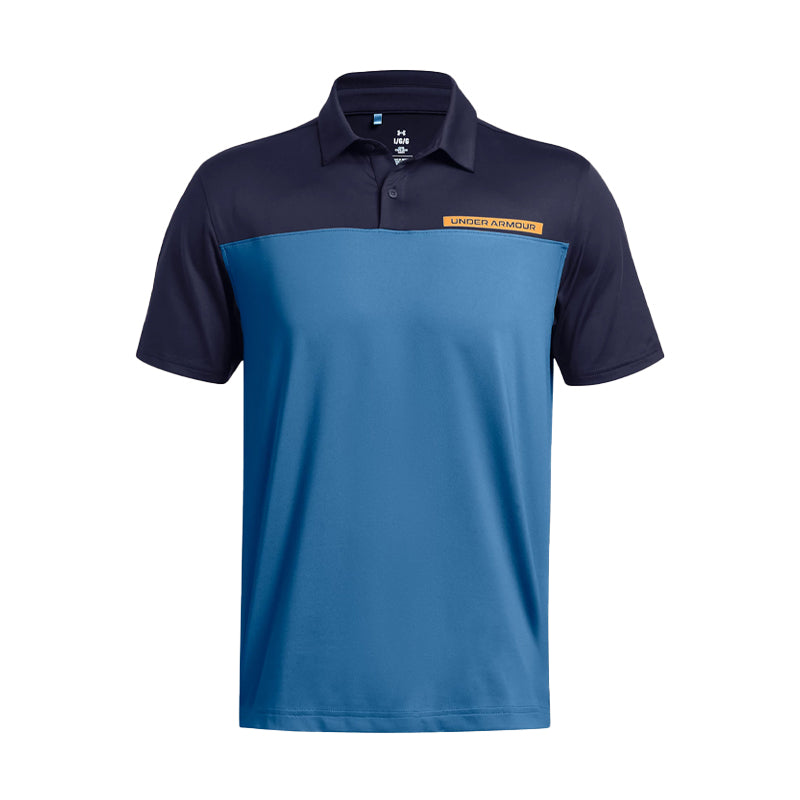 UNDER ARMOUR T2G Color Block Men's Polo (Photon Blue/Navy)