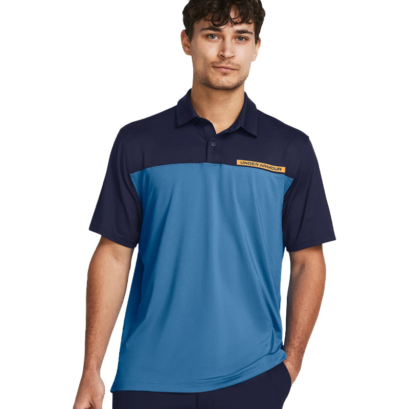 UNDER ARMOUR T2G Color Block Men's Polo (Photon Blue/Navy)