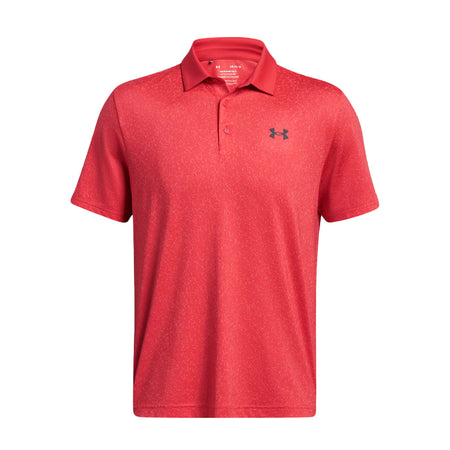 UNDER ARMOUR Playoff 3.0 Coral Jacquard Men's Polo (Red)
