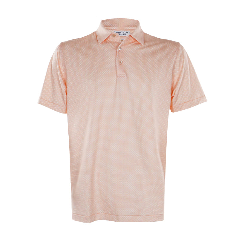 PETER MILLAR Tesseract Performance Jersey Men's Polo (Orange Nectar)