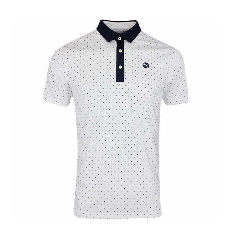 PUMA Pure Geo Men's Polo (White/Navy)