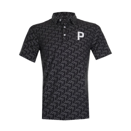 PUMA Japan Stretch Pile Jacquard Men's Polo (Black)