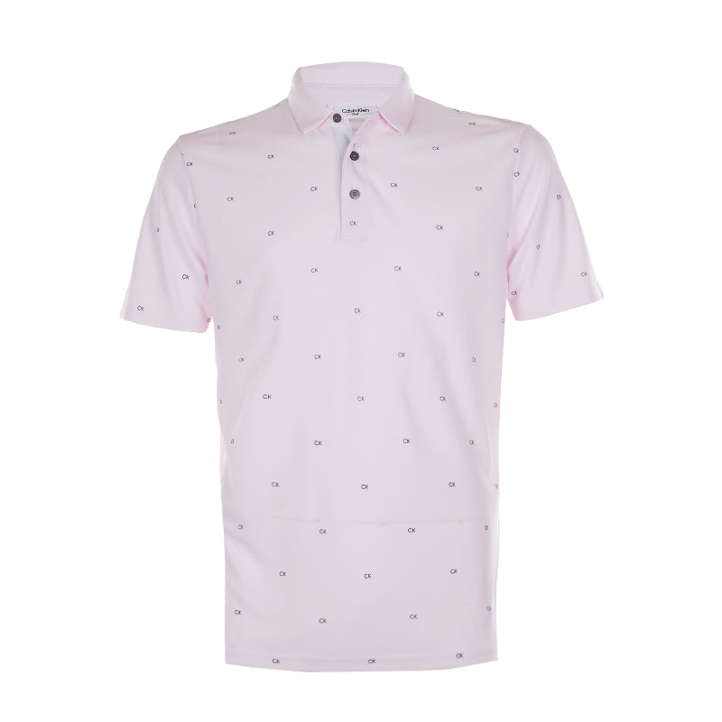 CALVIN KLEIN Monogram Men's Polo (Pink)